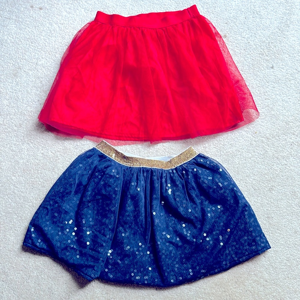 Red and blue skirt pack girls size 5